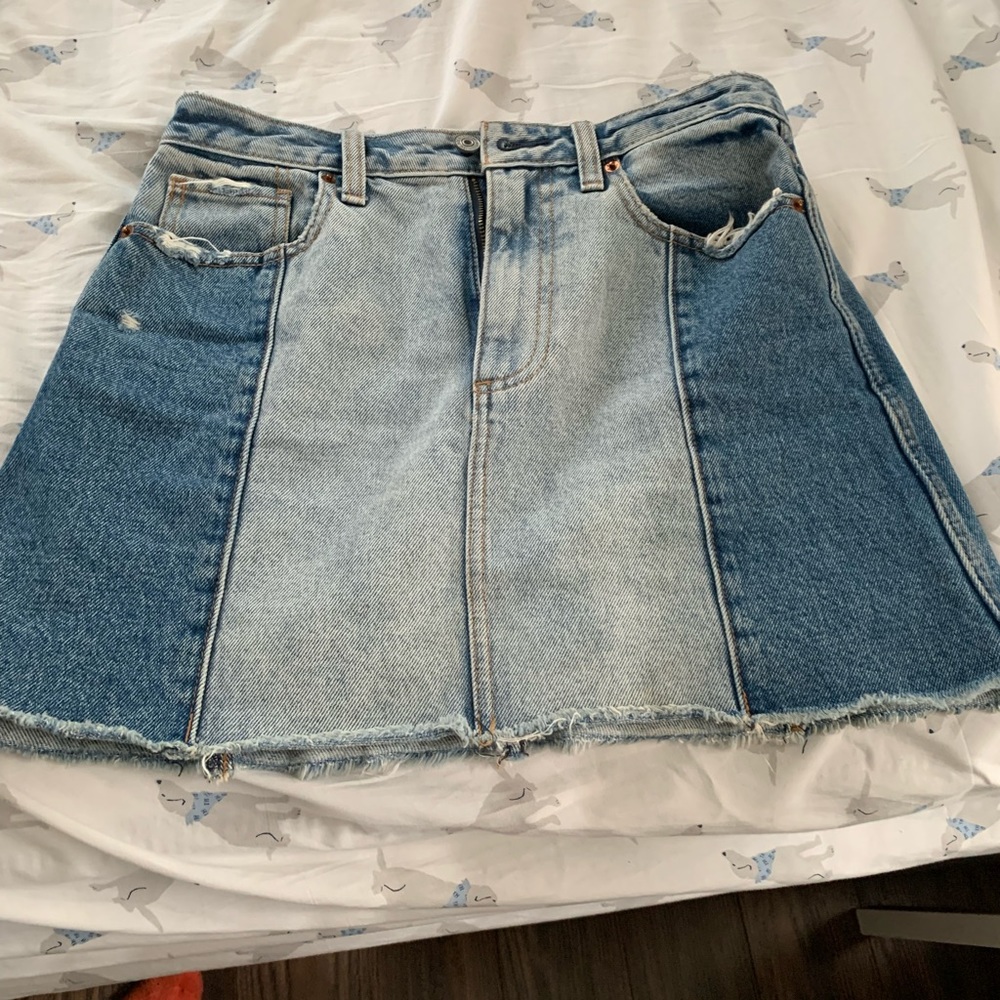 Abercrombie high waisted jean mini skirt